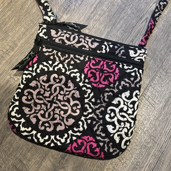 Vera Bradley Windsor Navy Shoulder Bag w/Front Zipper Pocket - Picture 2 of 8